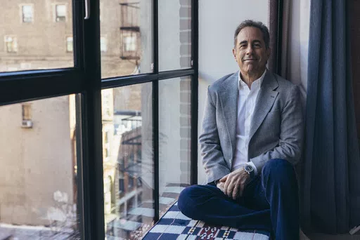 Jerry Seinfeld poses for a portrait to promote the film "Unfrosted" on Tuesday, April 16, 2024, in New York. (Photo by Victoria Will/Invision/AP)