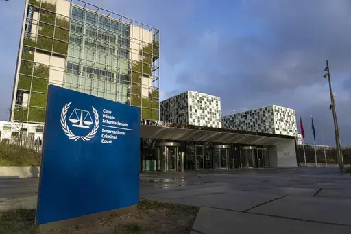 Exterior view of the International Criminal Court in The Hague, Netherlands, Tuesday, Dec. 6, 2022. Israeli officials sound increasingly concerned that the International Criminal Court could issue arrest warrants for the country's leaders more than six months into the Israel-Hamas war. (AP Photo/Peter Dejong, File)