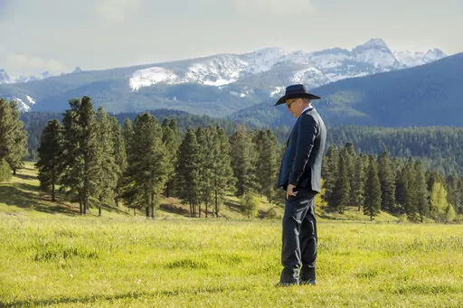 This image released by Paramount Network shows Kevin Costner in a scene from "Yellowstone." (Paramount Network via AP)