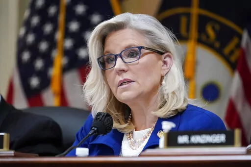 Vice Chair Liz Cheney, R-Wyo., speaks as the House select committee investigating the Jan. 6 attack on the U.S. Capitol, holds a hearing on Capitol Hill in Washington, Oct. 13, 2022. Cheney is crossing the aisle again with an endorsement of Abigail Spanberger, the Democratic incumbent in one of Virginia’s tightest U.S. House races.  (AP Photo/J. Scott Applewhite, File)