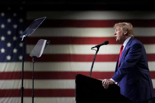 Former President Donald Trump speaks during a rally Sunday, Dec. 17, 2023, in Reno, Nev. The Colorado Supreme Court on Tuesday, Dec. 19, declared Trump ineligible for the White House under the U.S. Constitution’s insurrection clause and removed him from the state’s presidential primary ballot, setting up a likely showdown in the nation’s highest court to decide whether the front-runner for the GOP nomination can remain in the race. (AP Photo/Godofredo A. Vásquez, File)