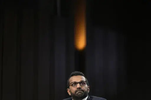 Kash Patel, President Donald Trump's choice to be director of the FBI, appears before the Senate Judiciary Committee for his confirmation hearing, at the Capitol in Washington, Thursday, Jan. 30, 2025. (AP Photo/Ben Curtis)