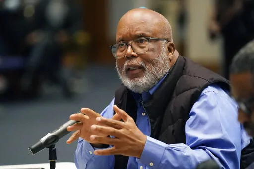 U.S. Rep. Bennie Thompson, D-Miss., speaks to an audience of Jackson, Miss., residents regarding the failing water system in Mississippi's majority-Black capital city, Monday night, Oct. 24, 2022 at a town hall meeting at New Hope Baptist Church, hosted by the NAACP. The Environmental Protection Agency announced last Thursday that it is investigating whether Mississippi state agencies have discriminated against Jackson by refusing to fund water system improvements in the city of 150,000, where a