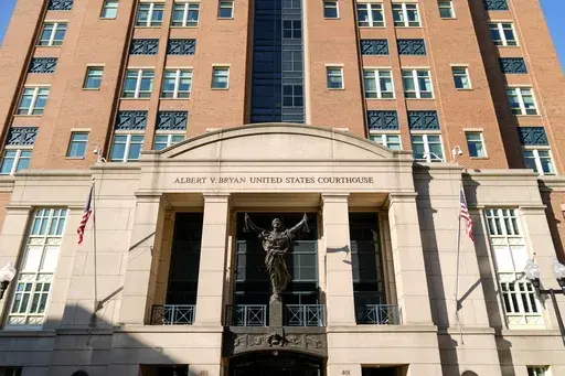 The U.S. District Court for the Eastern District of Virginia is seen, Sept. 9, 2024, in Alexandria, Va. (AP Photo/Stephanie Scarbrough, File)