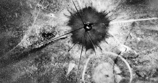 This photo shows an aerial view after the first atomic explosion at Trinity Test Site, in N.M., on July 16, 1945. A new film on J. Robert Oppenheimer's life and his role in the development of the atomic bomb as part of the Manhattan Project during World War II opens in theaters on Friday, July 21, 2023. On the sidelines will be a community downwind from the testing site in the southern New Mexico desert, the impacts of which the U.S. government never has fully acknowledged. (AP Photo, File)