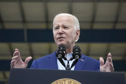 President Joe Biden speaks at the Arcosa Wind Towers, Wednesday, Aug. 9, 2023, in Belen, N.M. Biden is making the case that his policies of financial and tax incentives have revived U.S. manufacturing. (AP Photo/Alex Brandon)