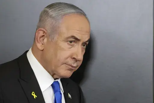 Israeli Prime Minister Benjamin Netanyahu attends a press conference at the Government Press office in Jerusalem, Sept. 4, 2024. (Abir Sultan/Pool via AP, File)
