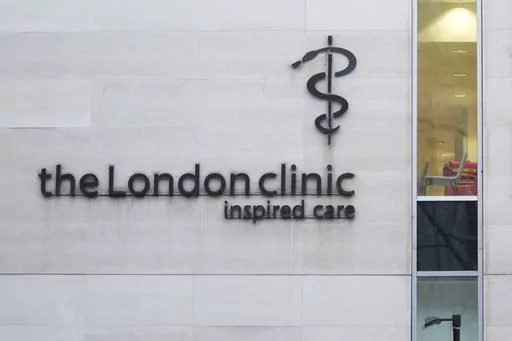 A general view of The London Clinic where Kate, Princess of Wales is recovering from surgery, in London, Wednesday, Jan. 17, 2024. A British privacy watchdog said Wednesday, March 20, 2024, it is looking into a report that staff at a private London hospital tried to access the Princess of Wales’ medical records while she was a patient for abdominal surgery. (AP Photo/Kin Cheung, File)