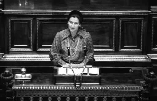 French Health Minister Simone Veil speaks about abortion law at the French National Assembly on Dec. 13, 1974 in Paris. Abortion was decriminalized under a 1975 law named for Simone Veil, a prominent legislator, former health minister and key feminist figure who championed it. The right to abortion in France has been inscribed in law for 47 years and enjoys broad support across the political spectrum. But more and more French women are asking: Could what happened in the U.S. happen here one day?